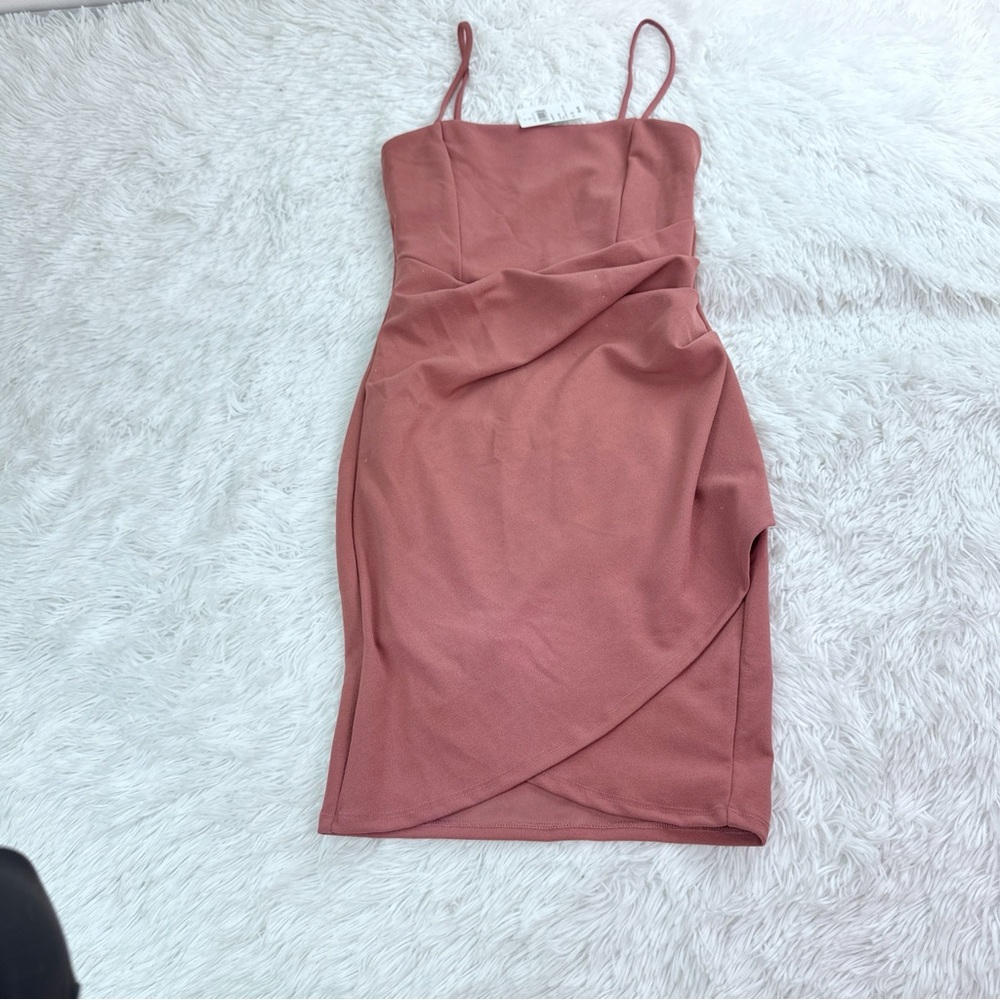 Winsor spaghetti strap bodycon mini Dress in pink